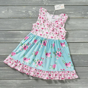 Girl Flower Prints Summer Dresses Clothing CVA Products Vintage Floral 0-6 M