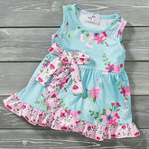 GIRL - Flower Print Summer Romper Clothing CVA Products Vintage Flower 12-18M