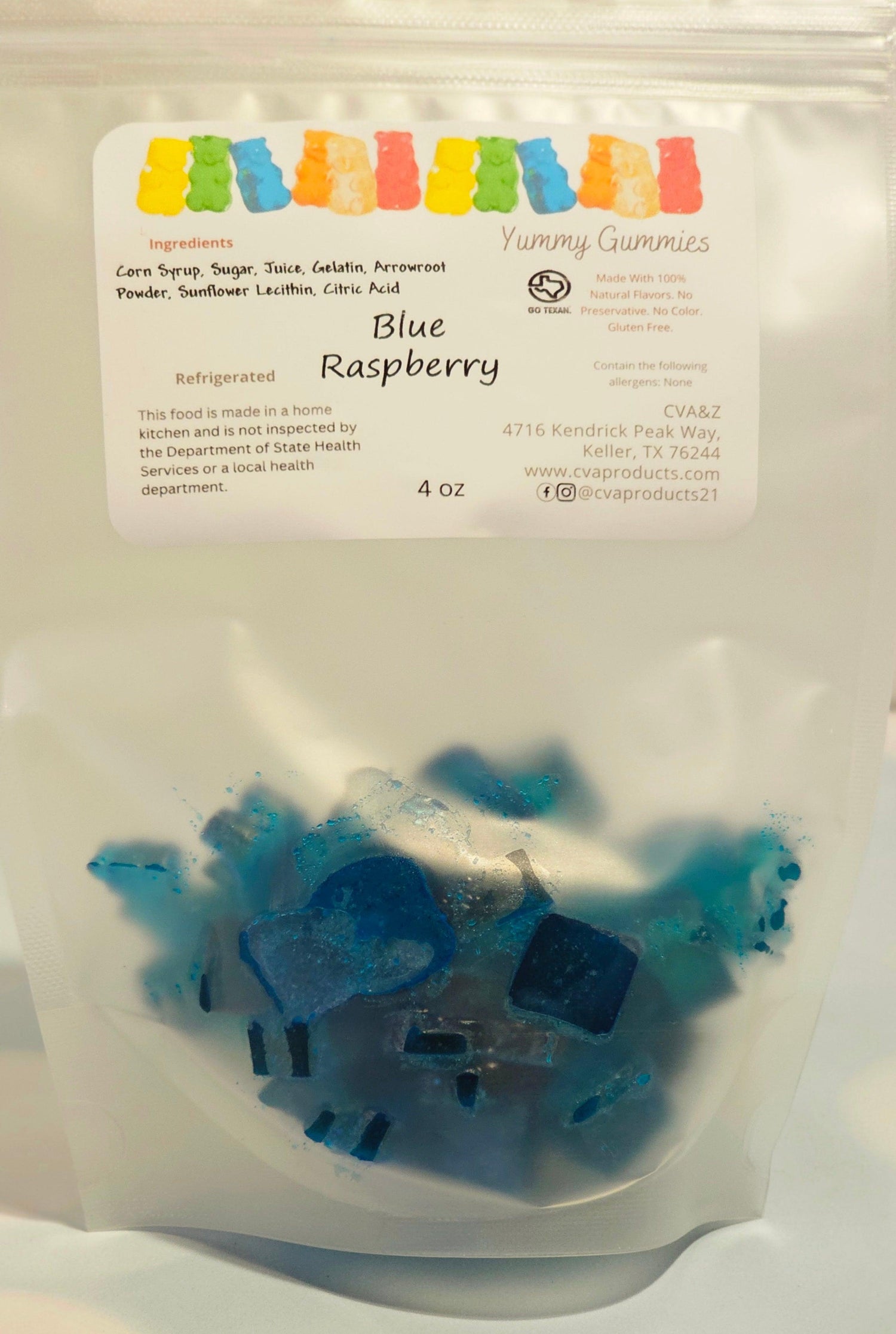 Gummy Food &amp; Beverage CVA Products Blue Rasberry