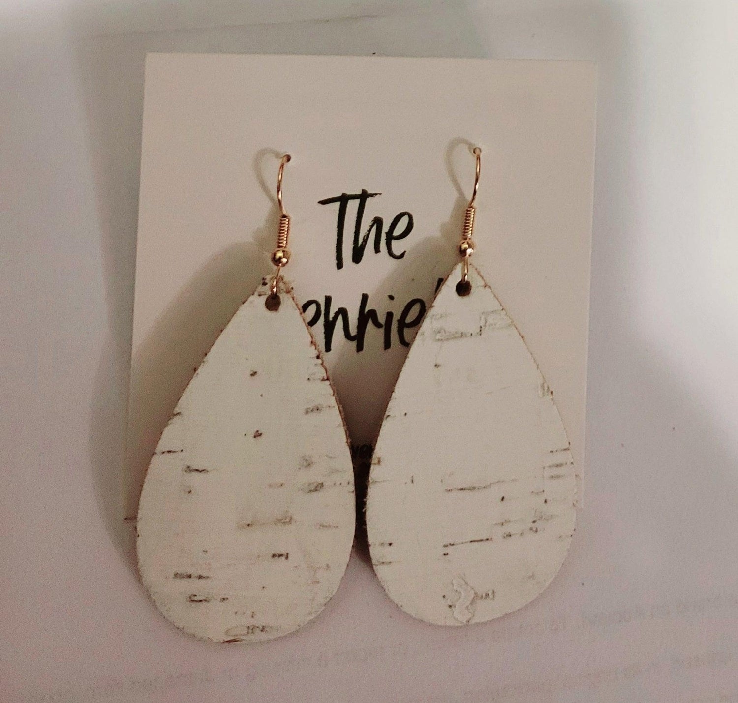 Holiday All Day Leather Earrings Jewelry Avenue261 The Henrietta: White Birch Leather Earrings