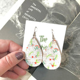 Holiday All Day Leather Earrings Jewelry Avenue261 The Dorothy: Holly & Ivy Leather Earrings