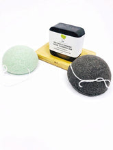 Cargar imagen en el visor de la galería, Konjac Sponge Biodegradable - Charcoal | Eco Friendly Gift | Zero Waste | Vegan - CVA Products
