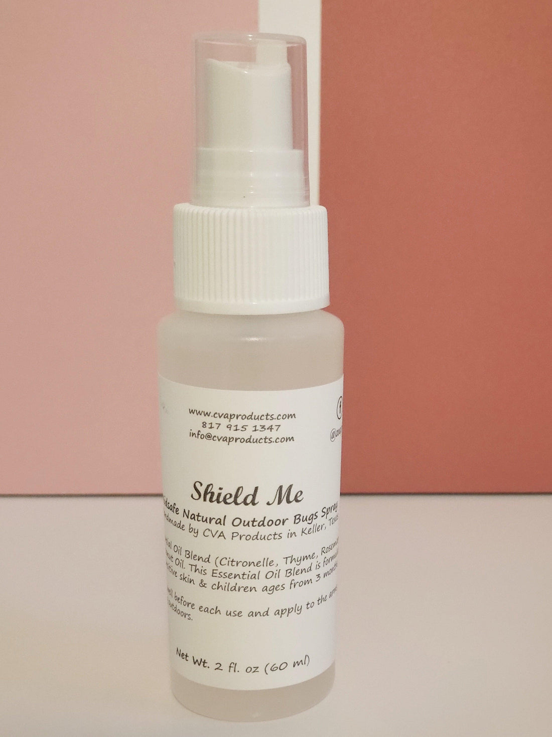 Natural Bugs Spray 2 oz. For the Home CVA Products Shield Me - 3 months and Older