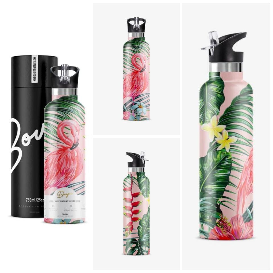 Stainless Steel Vacuum Insulated 25 oz. Water Bottle For the Home My Bougie Bottle Flamingo
