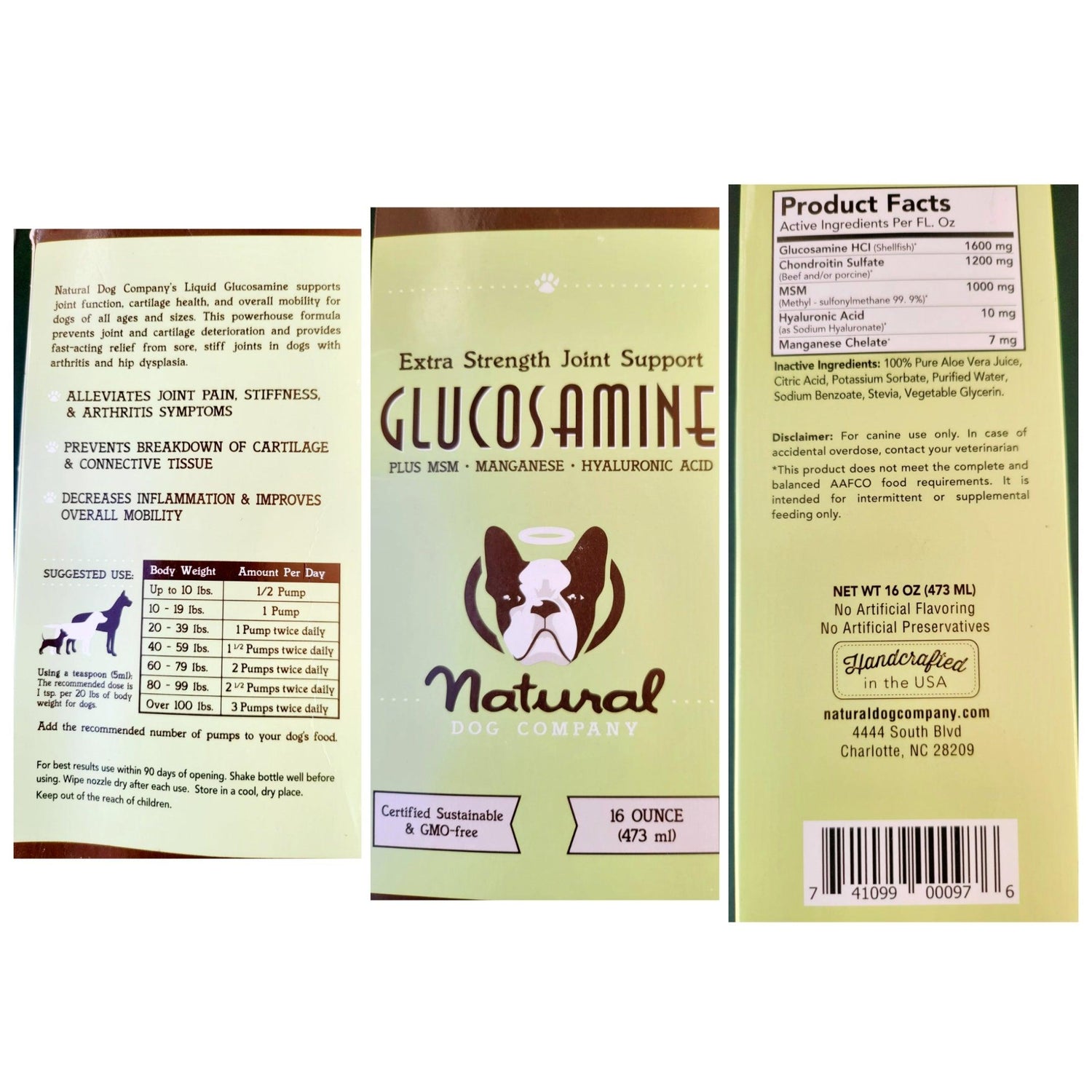 Supplements Dogs Natural Dog Company Glucosamine Food Topper