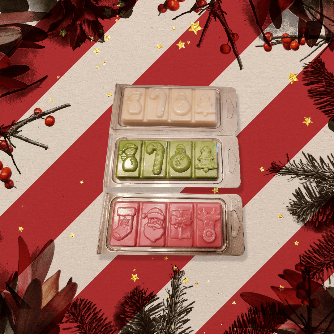 Wax Melts in X-Mas Clamshell Candles CVA Products